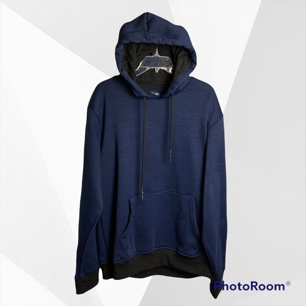 Steve’s Jeans Navy & Black Pullover Hoodie Men XL